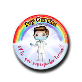 Pin Superhéroes! - Químico con Mascarilla 28HCM3