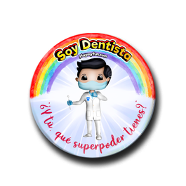 Chapa Superhéroes! - Dentista con Mascarilla 7HCM2
