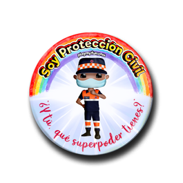 Pin Superhéroes! - Protección Civil with Mask 8HCM1