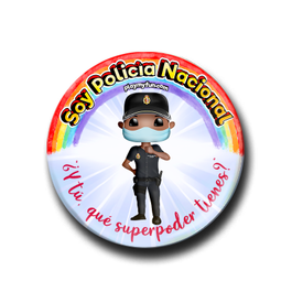 Pin Superhéroes! - Policía Nacional con Mascarilla 11HCM1
