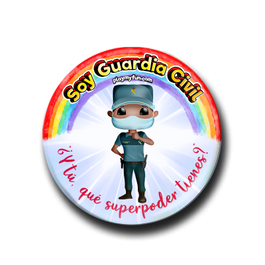 Pin Superhéroes! - Guardia Civil con Mascarilla 13HCM1  Metallic pin, of 45mm.