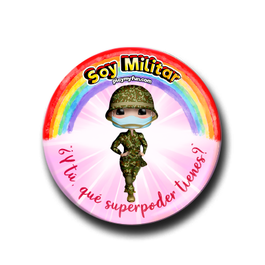 Chapa Superheroínas! - Militar con Mascarila 15MCM2