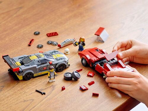 LEGO SPEED CHAMPION - CORVETTE C8.R Y 1968 CORVETTE