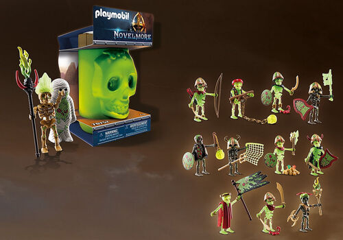 PLAYMOBIL - SAL'AHARI SANDS: ESQUELETO CON TÚNICA ROJA Y ESTANDARTE SERIE 1