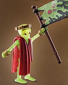 PLAYMOBIL - SAL'AHARI SANDS: ESQUELETO CON TÚNICA ROJA Y ESTANDARTE SERIE 1