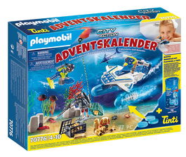 PLAYMOBIL - CALENDARIO DE ADVIENTO MISIÓN POLICIAL DE BUCEO DIVERSIÓN EN EL BAÑO