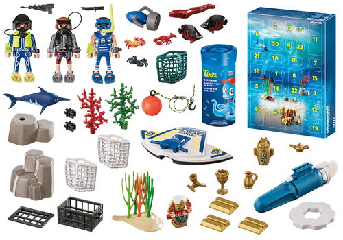 PLAYMOBIL - CALENDARIO DE ADVIENTO MISIÓN POLICIAL DE BUCEO DIVERSIÓN EN EL BAÑO