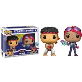 Funko Pop! Fortnite/Street Fighter - 2-Pack Ryu & Brite Bomber EXCLUSIVE