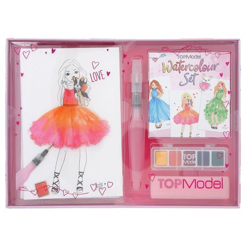 TOP MODEL - SET DE ACUARELAS DE COLORES CÁLIDOS