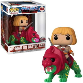 FUNKO POP! MASTERS DEL UNIVERSO - HE-MAN EN BATTLE CAT (FLOCKED) EXCLUSIVO