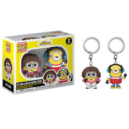 Funko Pocket Pop! Llavero Minions - Pack: Bob de los 70 y Stuart con patines Exclusivo