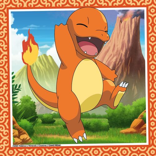 Ravensburger Puzle Pokémon: Charmander, Bulbasaur y Squirtle 3 x 49 piezas