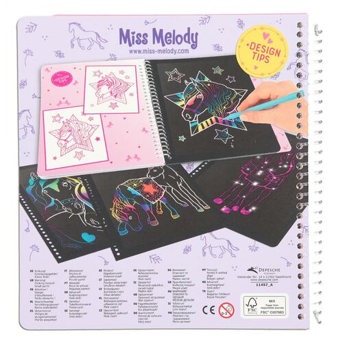 Top Model Cuaderno Magic Scratch Miss Melody