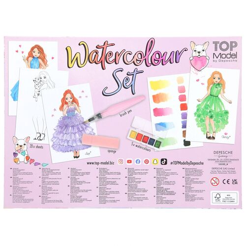 TOP MODEL - SET DE ACUARELAS DE COLORES CÁLIDOS