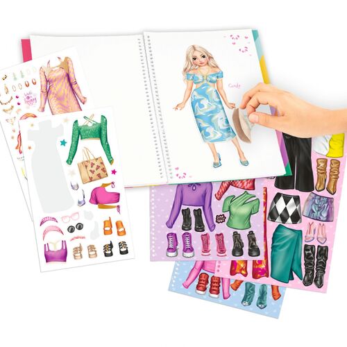 Top Model Cuaderno de pegatinas Dress Me Up de Vestidos Cut Out