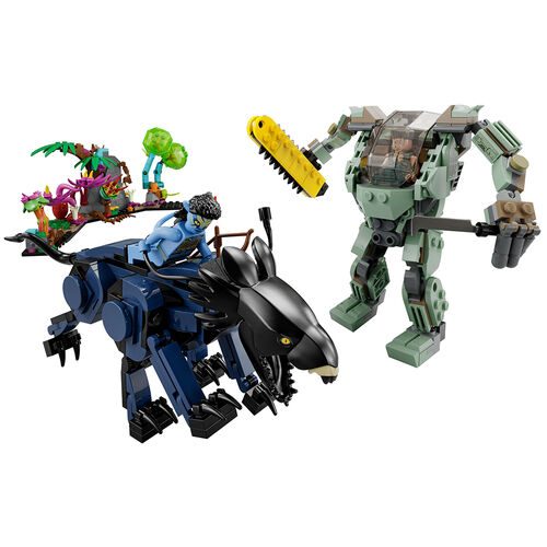Lego Avatar Neytiri y thanator vs. Quaritch con Armadura AMP
