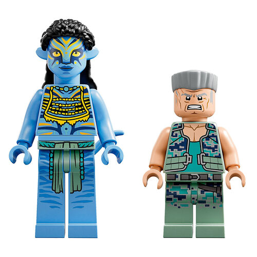 Lego Avatar Neytiri y thanator vs. Quaritch con Armadura AMP