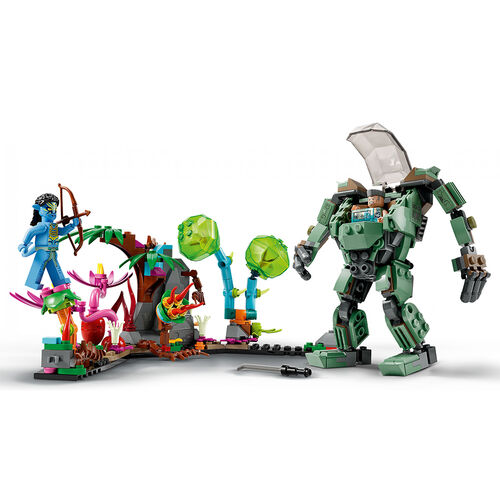 Lego Avatar Neytiri y thanator vs. Quaritch con Armadura AMP
