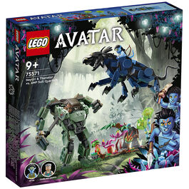 Lego Avatar Neytiri y thanator vs. Quaritch con Armadura AMP