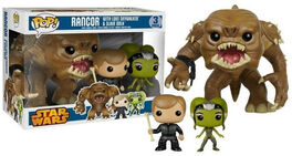 FK5046 3-Pack Funko POP! Star Wars - Figuras 6 Rancor, Jedi Luke, Oola - Exclusivo
