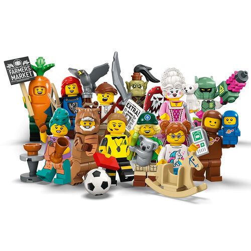 Lego Minifiguras Serie 24 - Niña con Caballito de Madera (Sobre abierto)