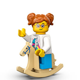Lego Minifiguras Serie 24 - Niña con Caballito de Madera (Sobre abierto)
