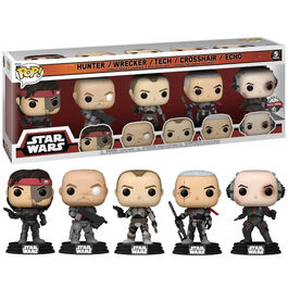 Funko Pop! Star Wars: The Bad Batch - 5-Pack: Hunter, Wrecker, Tech, Crosshair and Echo Exclusive