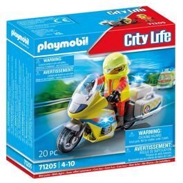 Playmobil Moto de Emergencias con luz intermitente