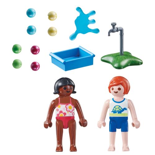 Playmobil Niños con Globos de agua