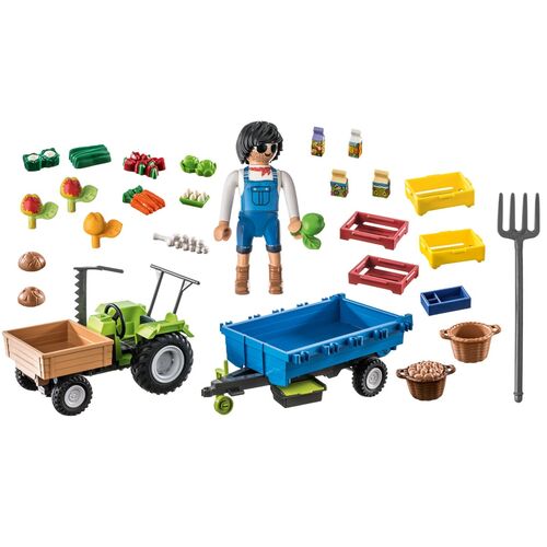 Playmobil Tractor con remolque