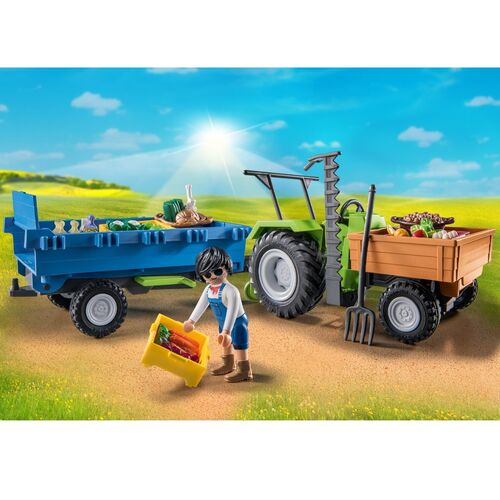 Playmobil Tractor con remolque