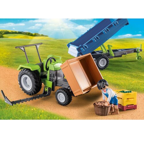 Playmobil Tractor con remolque