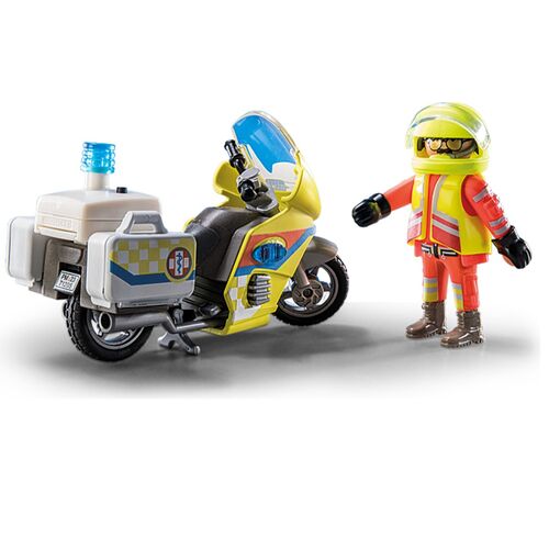 Playmobil Moto de Emergencias con luz intermitente