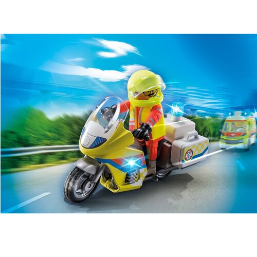 Playmobil Moto de Emergencias con luz intermitente