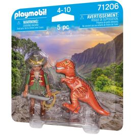 PLAYMOBIL - DUO PACK AVENTURERO Y T-REX