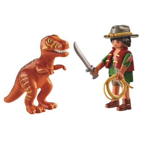 PLAYMOBIL - DUO PACK AVENTURERO Y T-REX