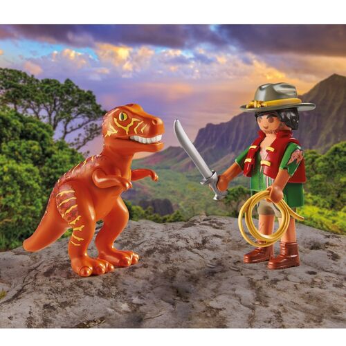 PLAYMOBIL - DUO PACK AVENTURERO Y T-REX
