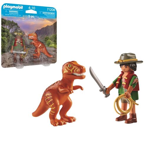 PLAYMOBIL - DUO PACK AVENTURERO Y T-REX