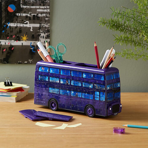 Ravensburger Puzle 3D Autobús Noctámbulo 216 Piezas - portalápices