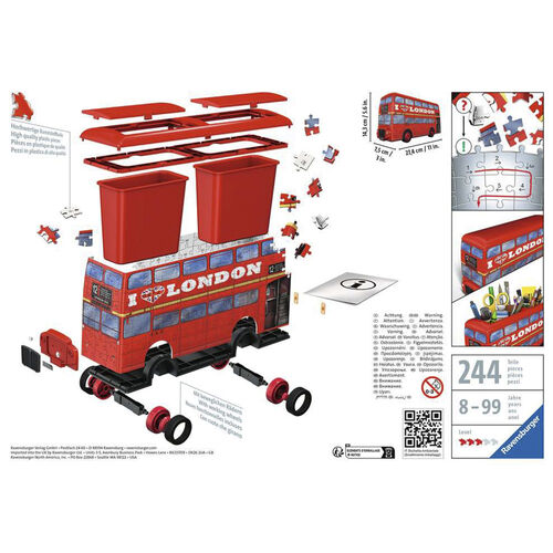 RAVENSBURGER - PUZLE 3D AUTOBÚS DE LONDRES 216 PIEZAS