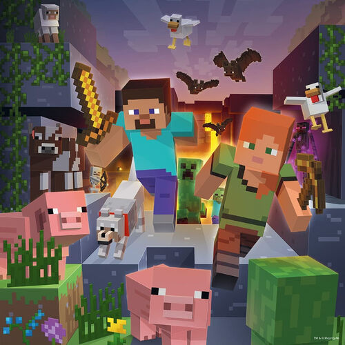 Ravensburger Puzle Minecraft Biomas 3x49 Piezas