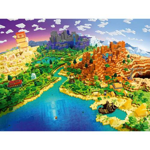 Ravensburger Puzle El Mundo de Minecraft 1500 Piezas