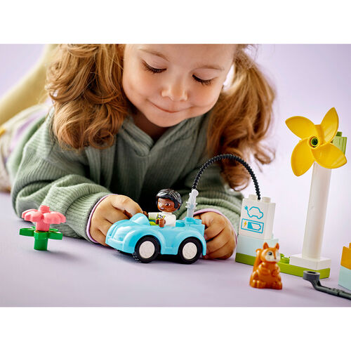 LEGO DUPLO - AEROGENERADOR Y COCHE ELÉCTRICO
