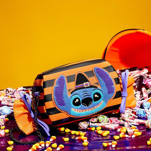 FUNKO LOUNGEFLY DISNEY: LILO & STITCH - BOLSO STITCH EN CARAMELO DE HALLOWEEN