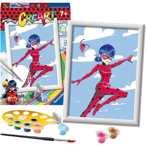Ravensburger CreArt Kit Pintura Miraculous: Las aventuras de Ladybug