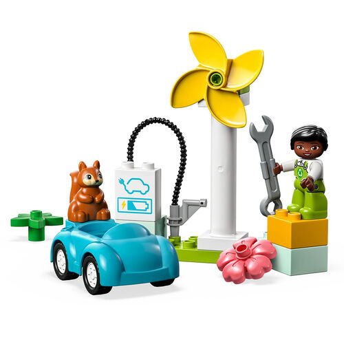 LEGO DUPLO - AEROGENERADOR Y COCHE ELÉCTRICO