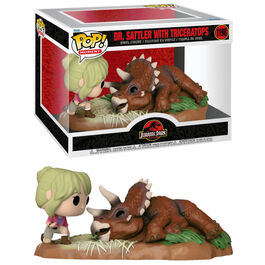 FUNKO POP! MOMENT JURASSIC PARK - DOCTORA SATTLER CON TRICERATOPS EXCLUSIVO