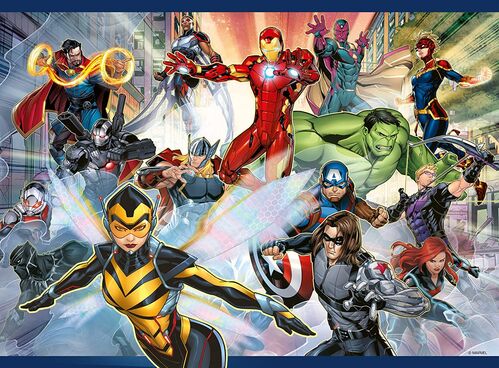 RAVENSBURGER - PUZLE AVENGERS (VENGADORES): SUPERHÉROES EN ACCIÓN 100 PIEZAS XXL