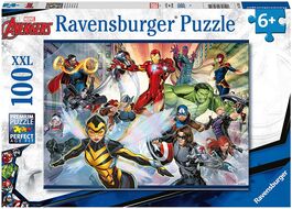 RAVENSBURGER - PUZLE AVENGERS (VENGADORES): SUPERHÉROES EN ACCIÓN 100 PIEZAS XXL