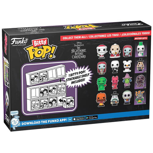 Funko Bitty Pop! Pesadilla Antes de Navidad - Rey Calabaza, Alcalde, Barrel y ¿?